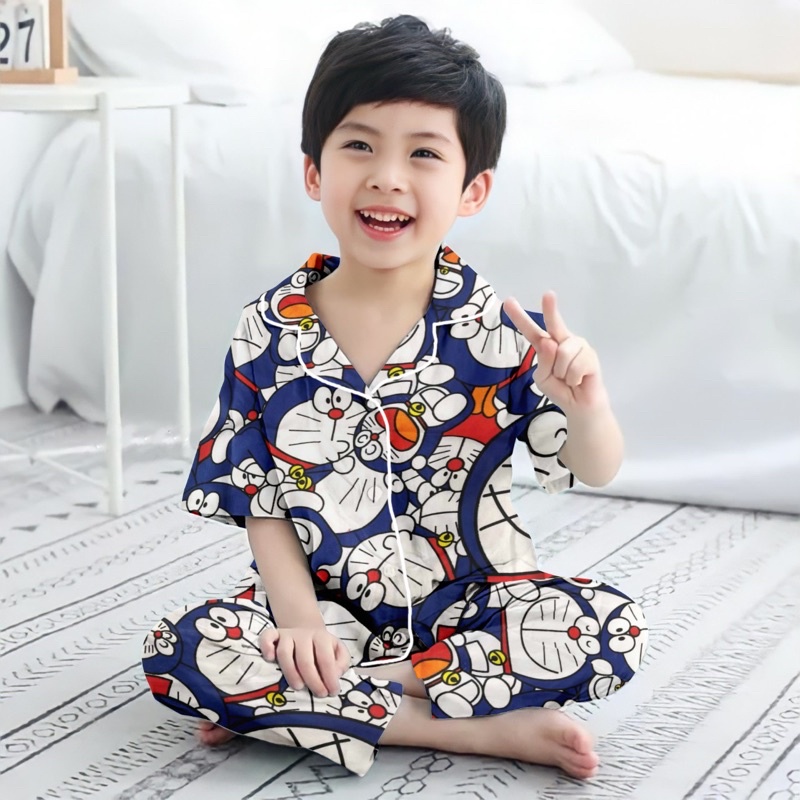 piyama anak 9thn -11 thn/setelan anak katun/baju setelan anak terbaru