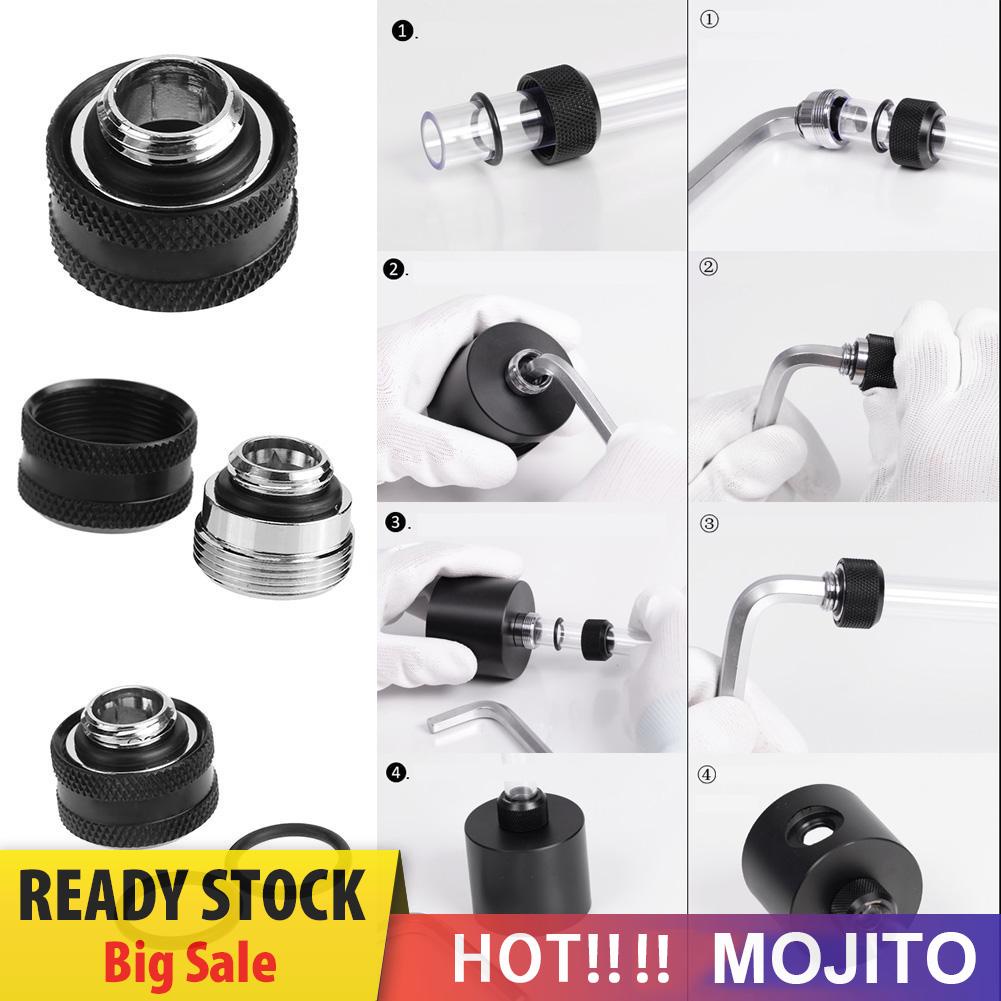 MOJITO G1/4 Thread Rigid Tube 14mm Hard Tube Extender Fitting for PC Water Cooling