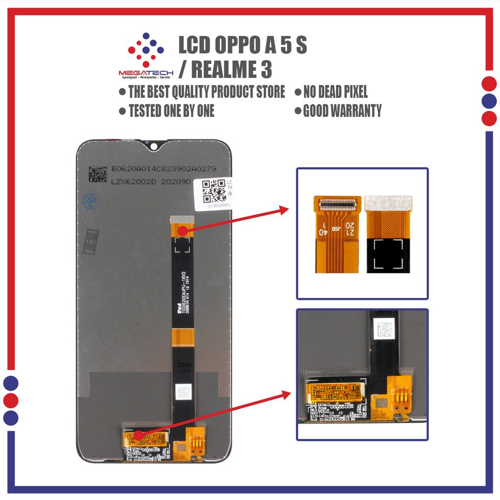 LCD Oppo A5S / Oppo A7 / Oppo A12 / Realme 3 Universal Fullset Touchscreen