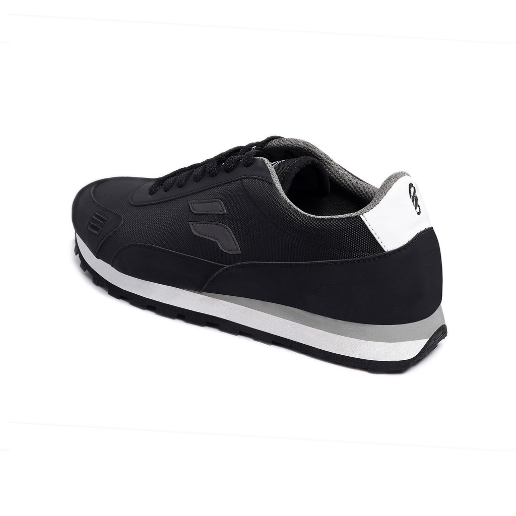 Sepatu Sneakers Kanvas Kets Running Sport Pria Cowok Men Footwear |Fusion Black| FORIND x FSTP