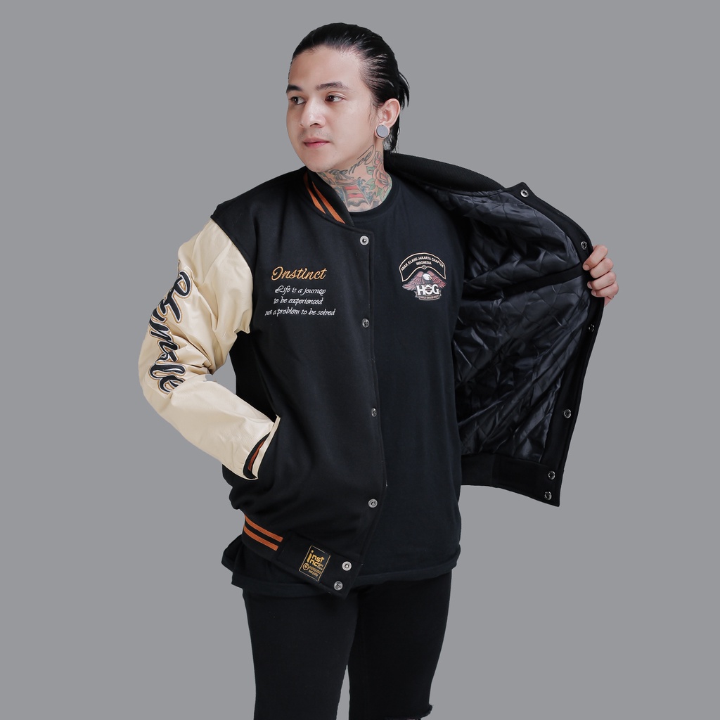 JAKET BASEBALL VARSITY FULL BORDIR BRANDED INSTINCT