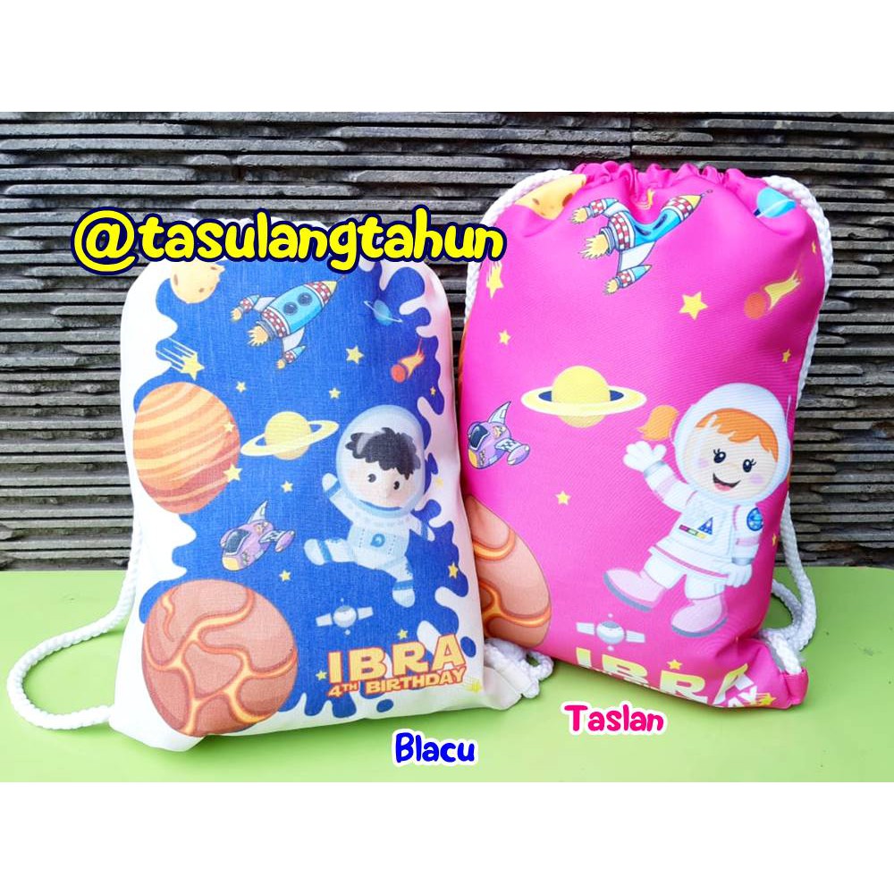 

Tas RANSEL Souvenir Ultah GoodieBag Bingkisan Blacu PLANET Solar System Space Astronot Luar Angkasa