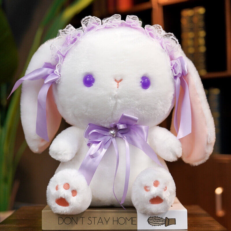 25/30cm Cute Cartoon Lolita Rabbit / Bunny Plush Baby Toy Doll Kawaii Plushie Stuffed Animal Gift for Girls Boys Girlfriends