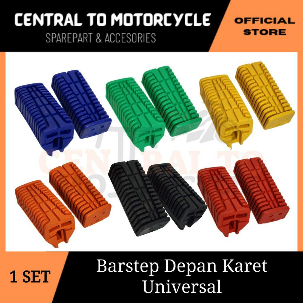 Footstep Depan Barstep Karet Warna - Warni Universal Bisa Untuk Honda - Yamaha - Suzuki - Kawasaki