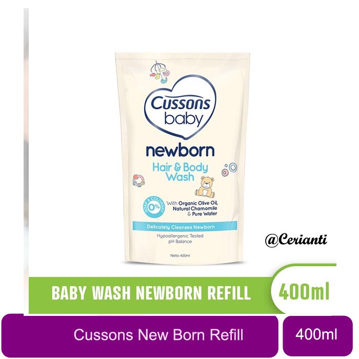 [400ML] [BPOM] Cussons Baby Newborn Hair &amp; Body Wash - Sabun Bayi 2in1 400ml | Shampoo Shampo | Sabun Mandi_Cerianti