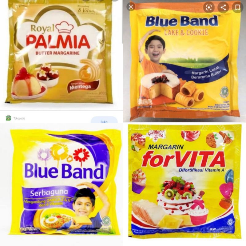 FORVITA MARGARINE 200 gram &amp; BLUE BAND SERBAGUNA Margarin 200 gr