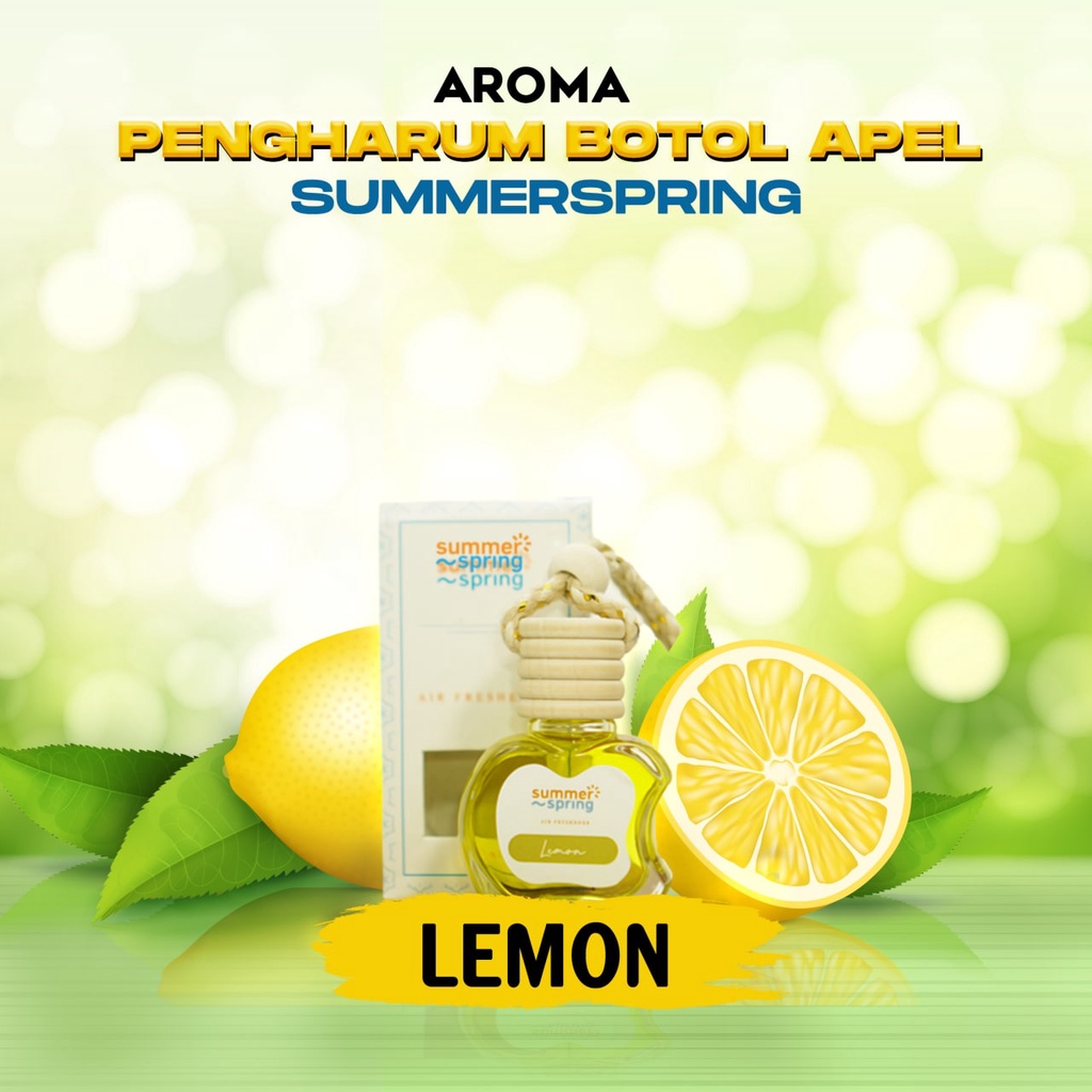 Jual Pengharum Botol Apel Wangi Aroma Lemon Pewangi Gantung Untuk Mobil