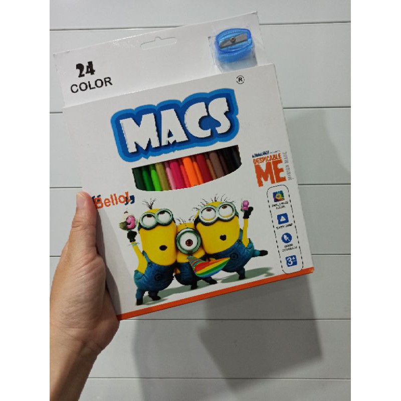

pensil warna MACS colouring 12pcs 24pcs pensil mewarnai color pencil minions pets life