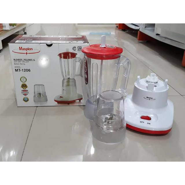 Blender Plastik Maspion MT 1206 Kapasitas 1 Liter