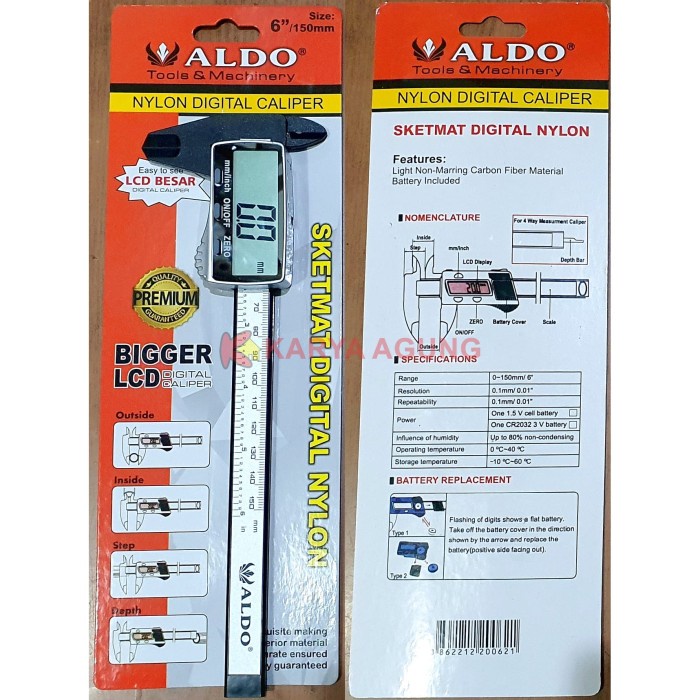 

Sigma Digital 6" Aldo Nylon Premium / Sketmat Caliper / Jangka Sorong