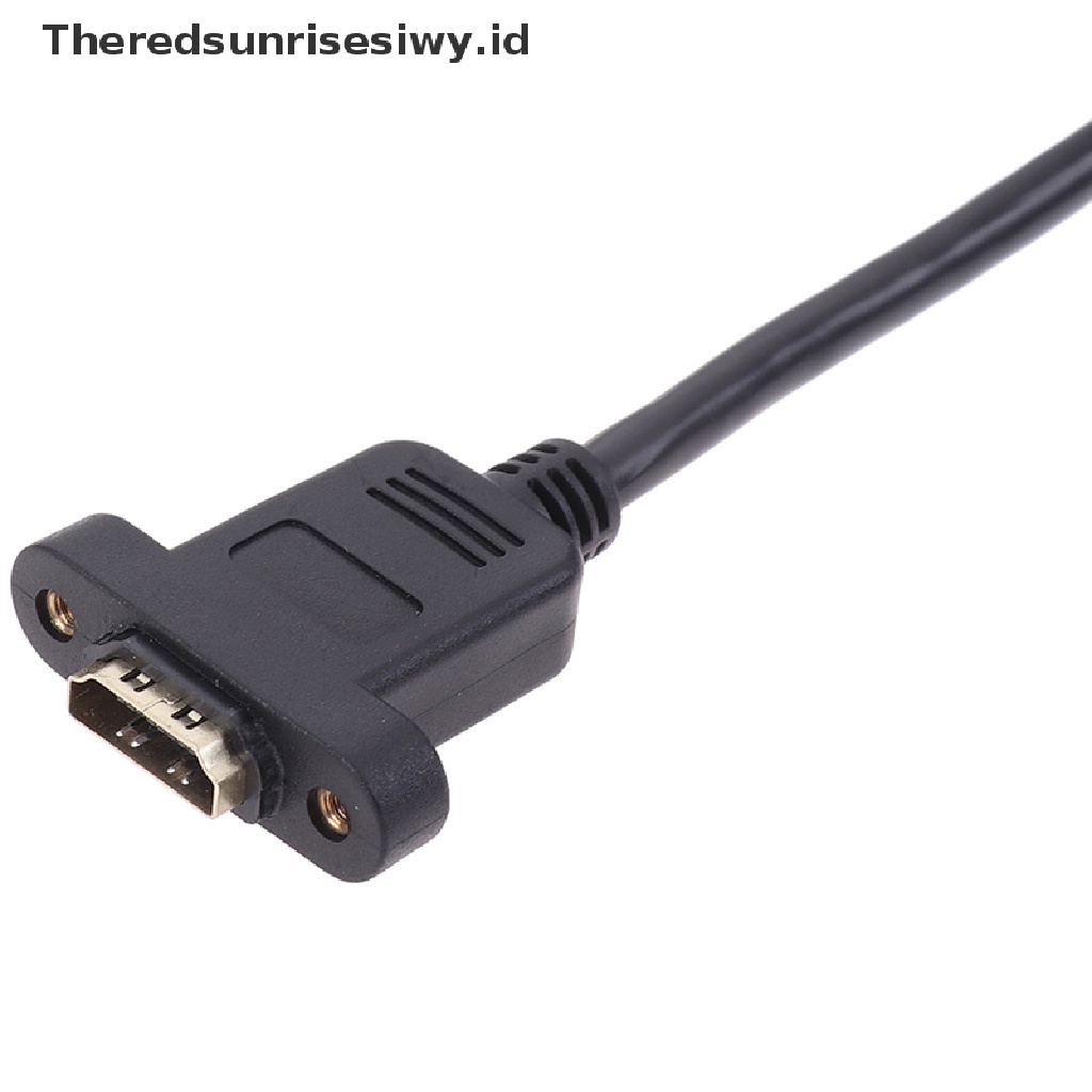 (Theredsunrisesiwy.Id) 1pc Kabel Extension Hdmi Male Ke Female Lapis Emas Dengan Panel Sekrup