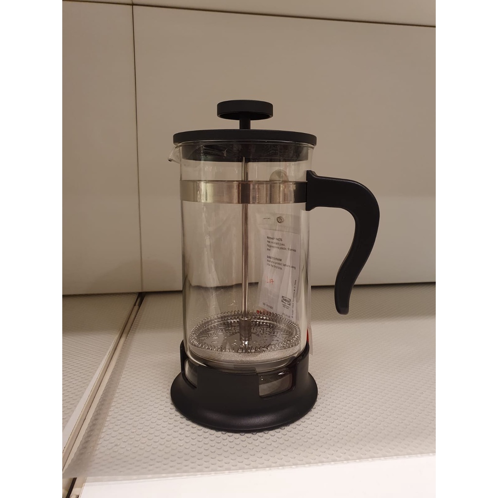 PPHETTA Pembuat kopi/teh, kaca, baja tahan karat 1 Liter susu