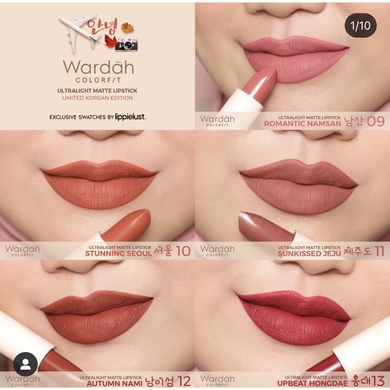 WARDAH COLORFIT ULTRALIGHT MATTE LIPSTICK Korean Edition