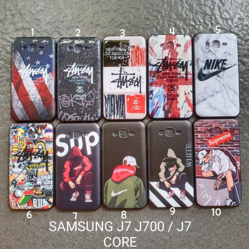 Case gambar Samsung J7 J700 J7 2015 J7 core motif cowok ( 3 motif ) soft softcase softshell silikon cover casing kesing housing