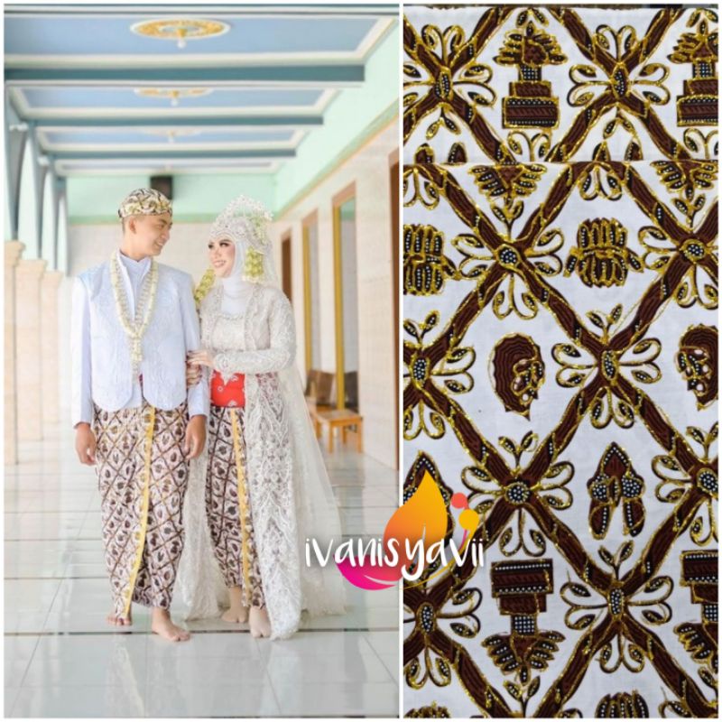 Sepasang Jarik Pengantin Prodo - Motif Sido Mulyo (Prodo Gold &amp; Silver)