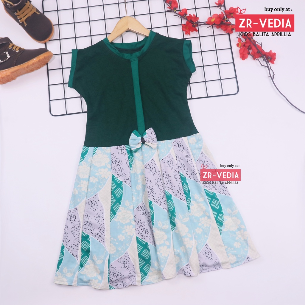 Dress Lala uk 7-8 Tahun / Dress Anak Perempuan Cewek Baju Dres Batik Murah Casual Pesta Yukensi Adem