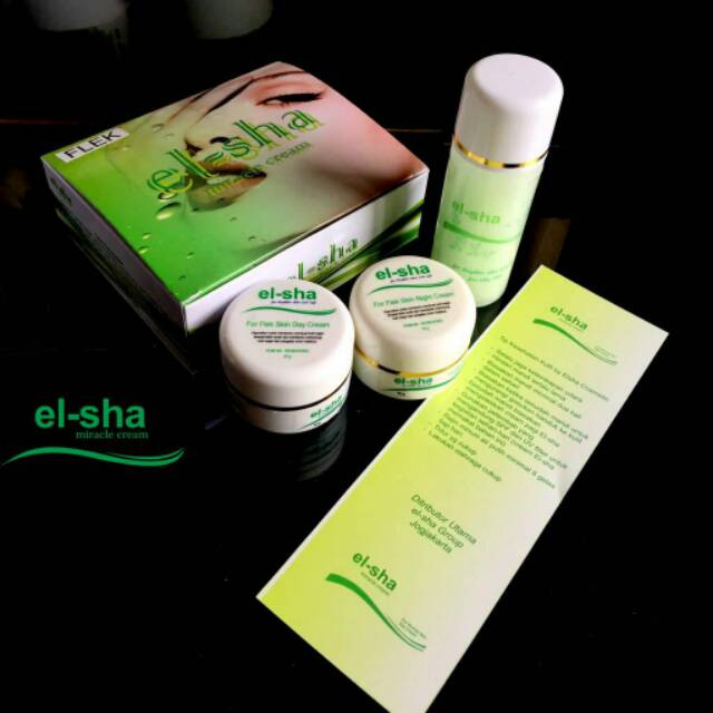EL-SHA Paket FLEK & JERAWAT GLOWING-Tanpa Pengelupasan Memutihkan dan Mencerahkan Kulit Wajah