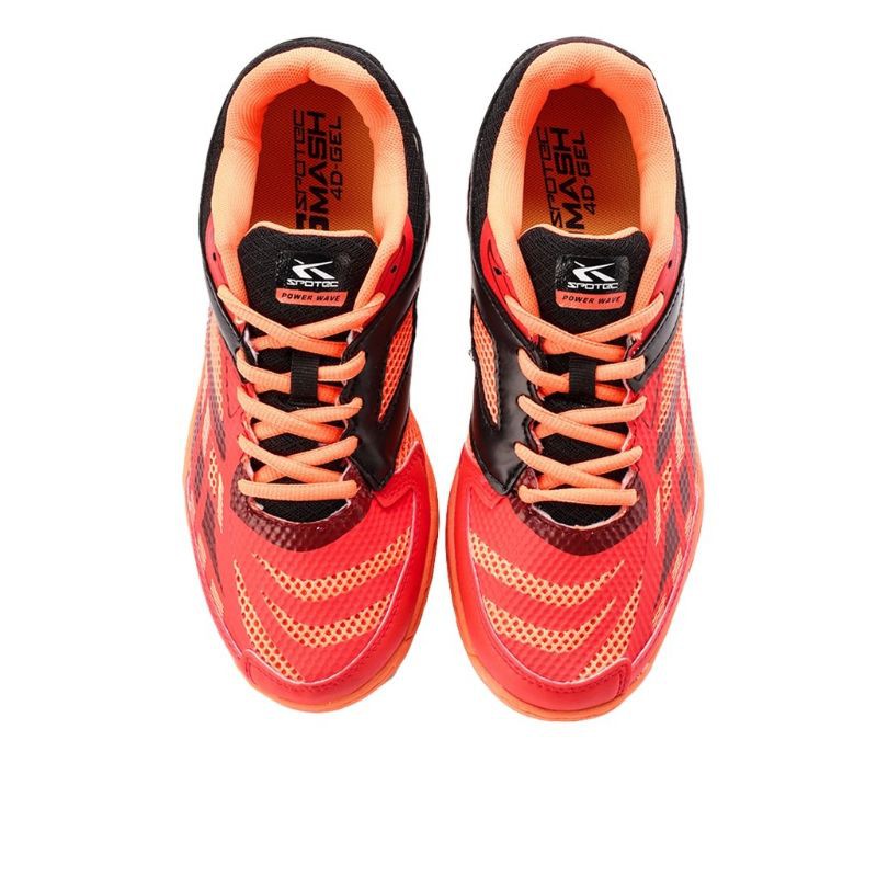 Sepatu Bulu Tangkis Badminton Spotec Shield Orange