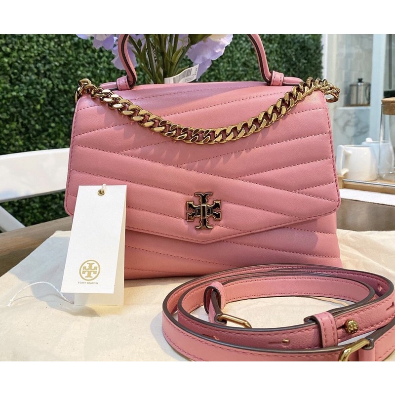 kira chevron top handle pink city