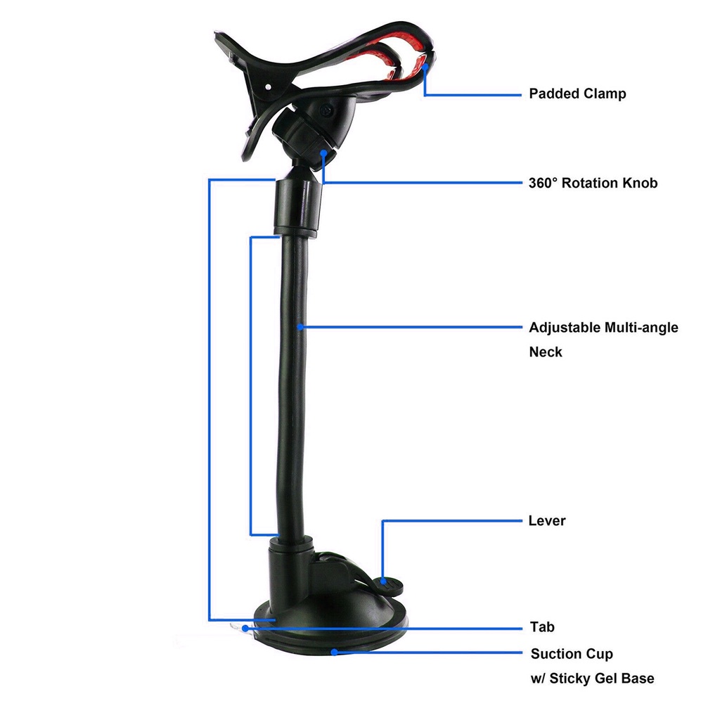 Phone Soft Tube Holder Tempel Serbaguna Mount Gitar Bass Mobil Meja