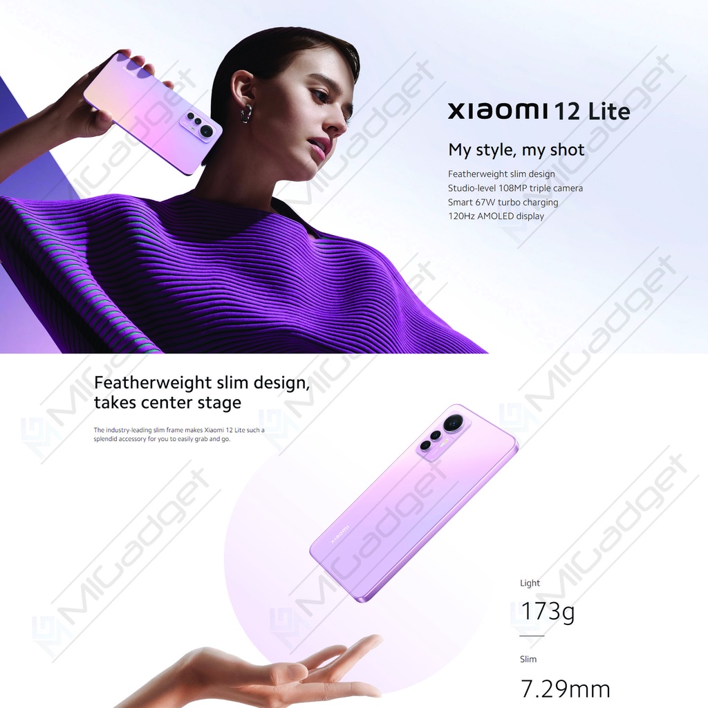 Mi 12 Lite 5G Garansi Resmi - 32Mp Selfie Camera Auto Fokus