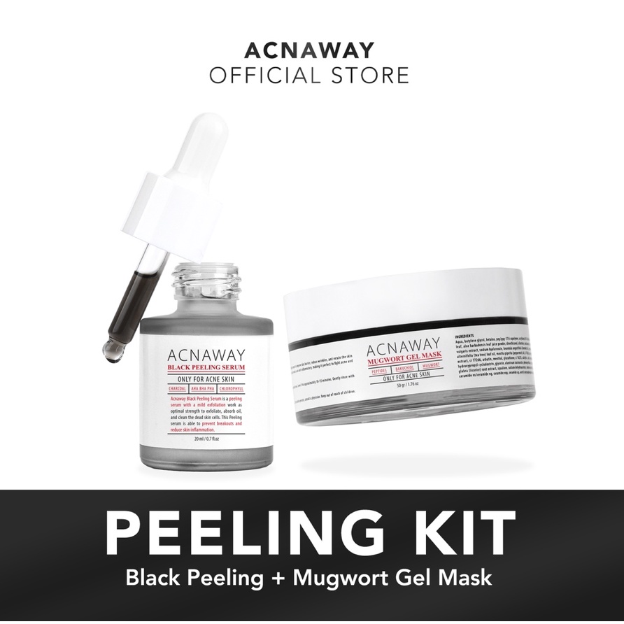 Jual Acnaway Black Peeling Serum Charcoal Mugwort Gel Mask Peptides