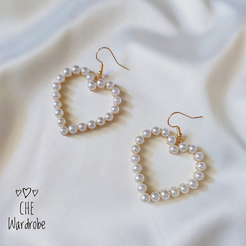 Pearl Earring Anting Mutiara Anting Korea Type Love Shopee