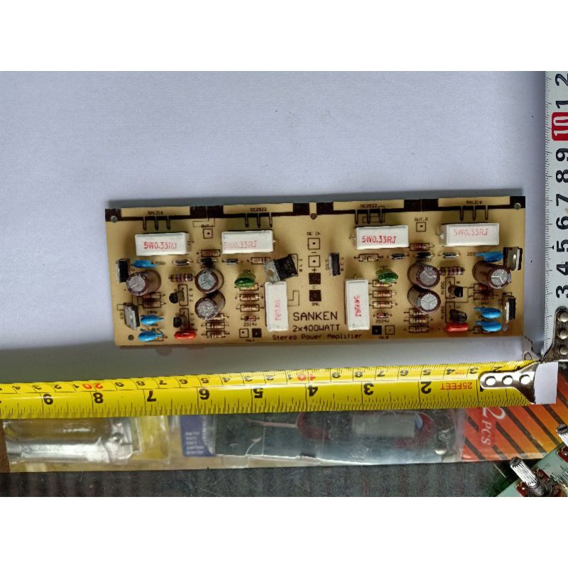 kit driver power stereo musica sanken 2 x 400 watt fiber rakitan power amplifier ampli rakitan