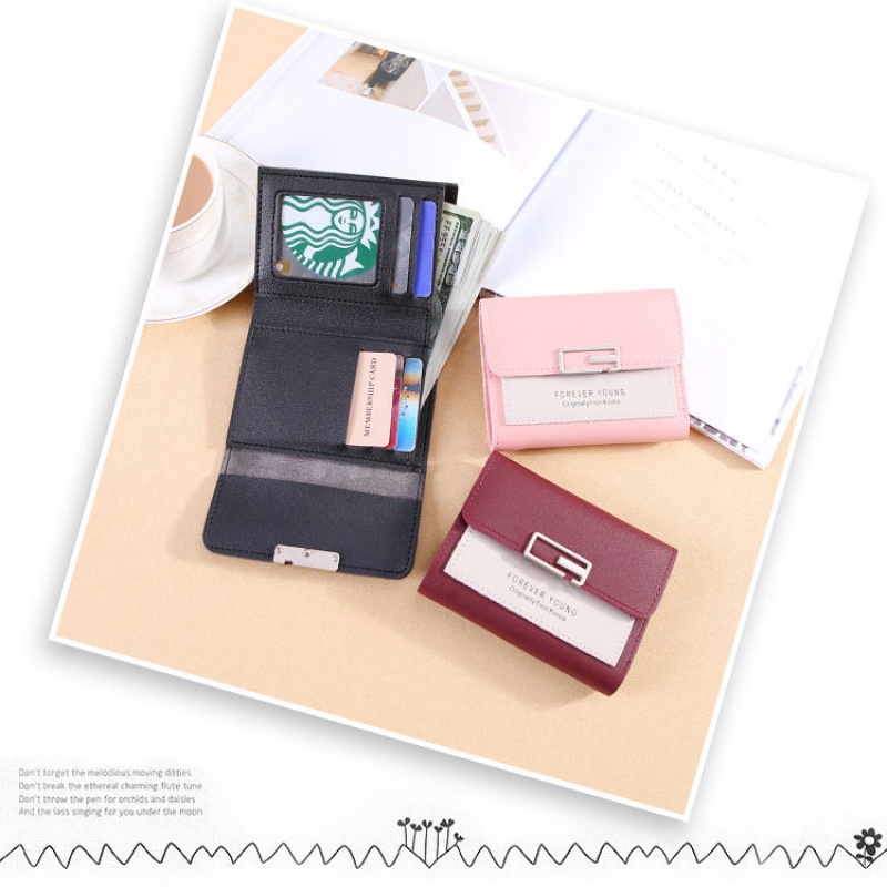 Dompet Lipat Wanita Dompet Kecil Lipat Pendek Model Simple Kotak BS01 Women Wallet Import Quality Dompet Fashion Korea