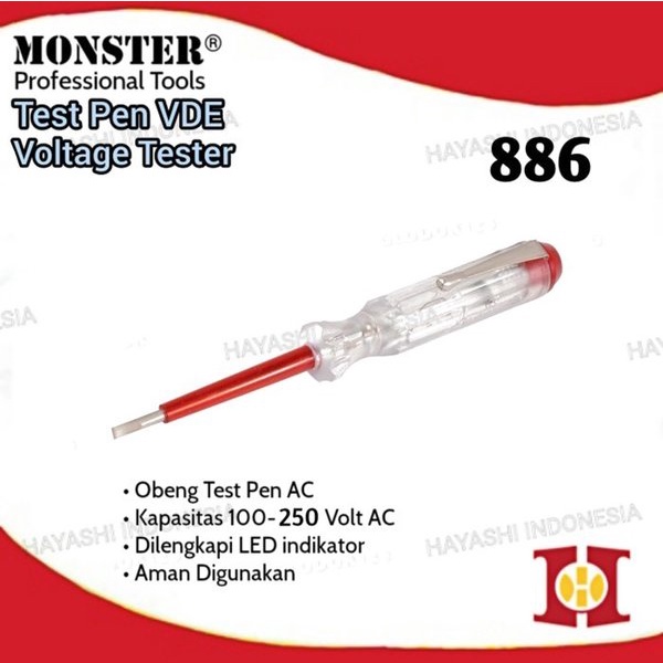 Obeng Min Tespen Listrik Testpen 100 500 AC VAC Volt Lampu Indikat0r