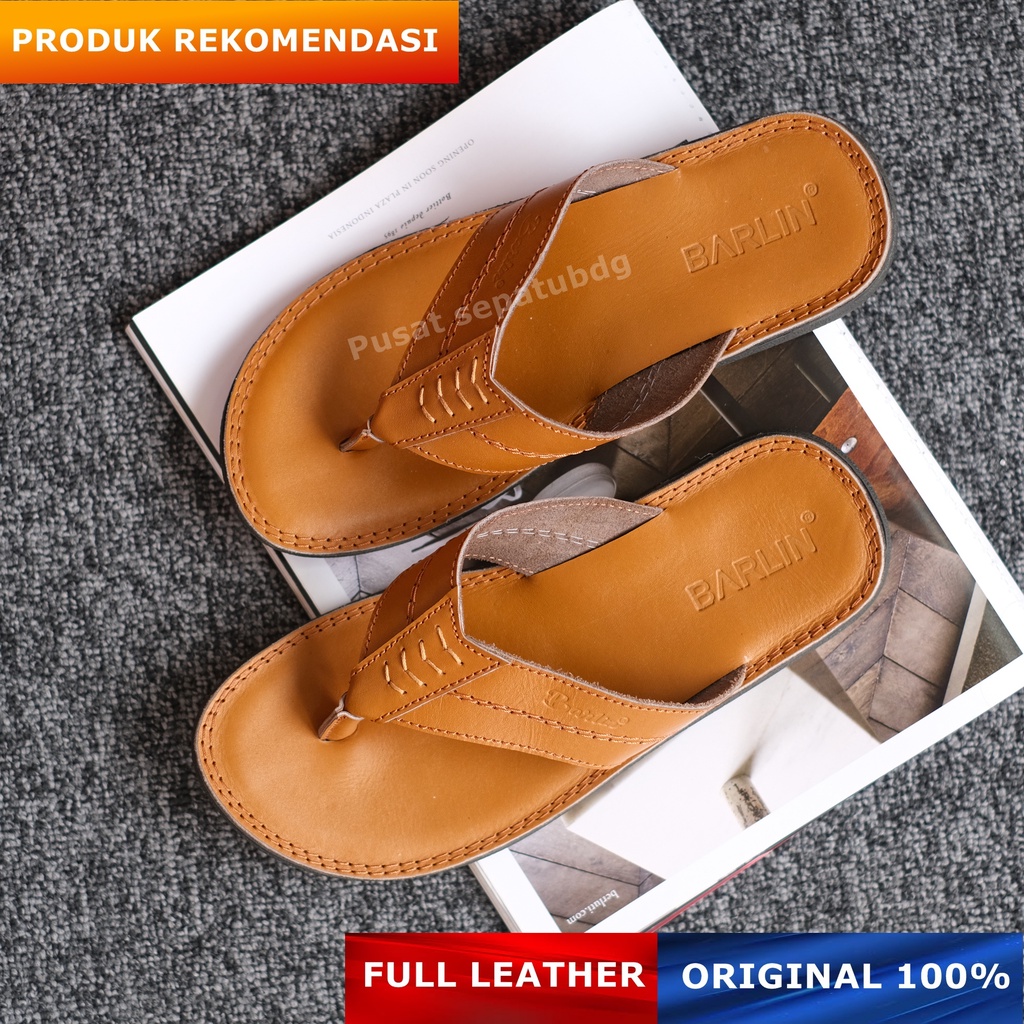 Sandal Japit Kulit Pria Original - Sendal Jepit Full Kulit Terbaru