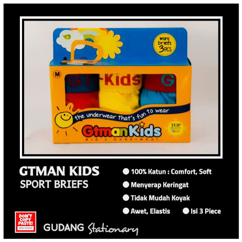 GT Man Kids Briefs Sport GTKL [ Isi 3 piece ]