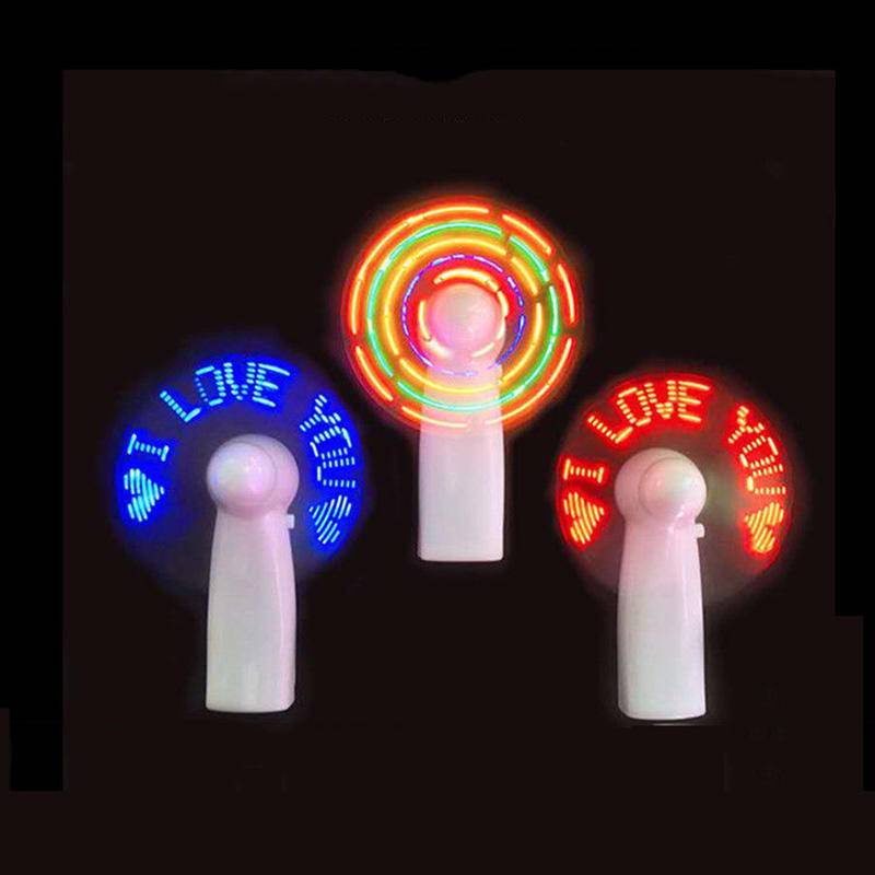 Kipas Lipat Portable / Led Mini Fan I Love You