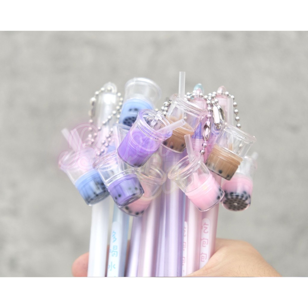 PEN BUBBLE TEA BOBA UNIK LUCU BOLPEN LUCU PENA UNIK PULPEN IMUT ALAT TULIS SEKOLAH KANTOR-1