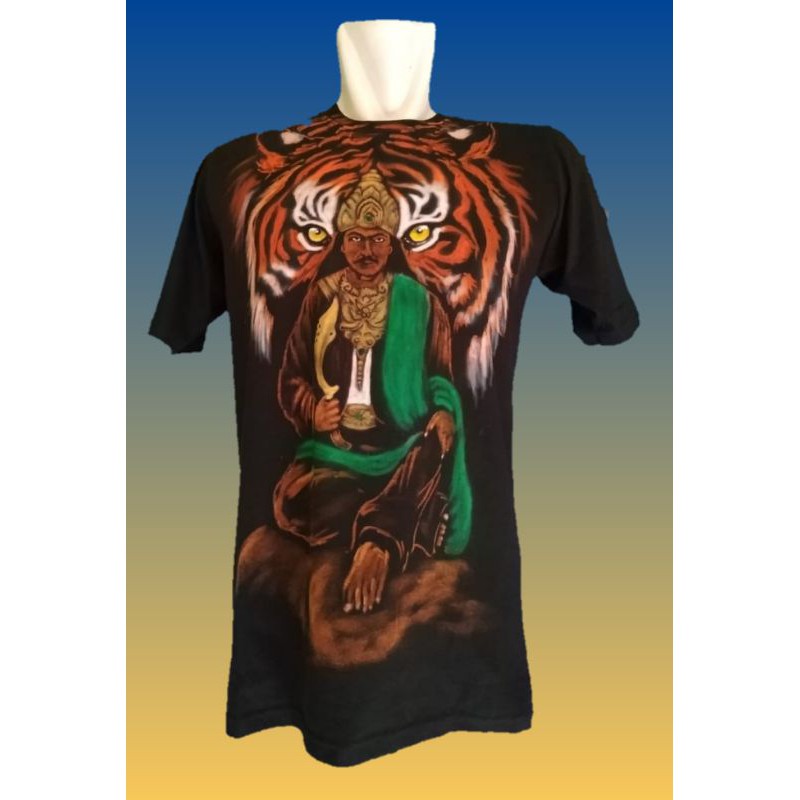 kaos macan /kaos lukis /kaos prabu Siliwangi /baju lukis