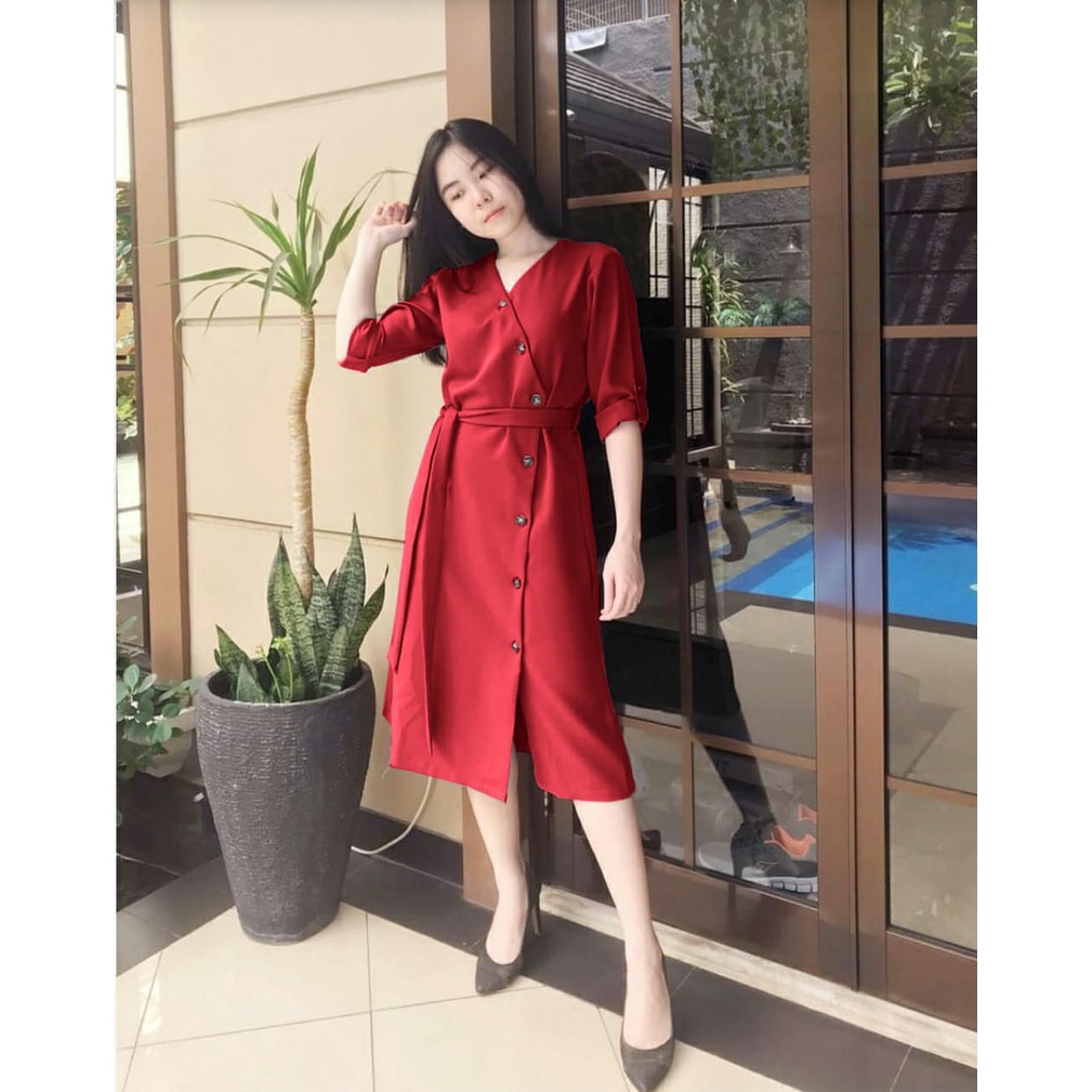 FWG - DRESS ICHIKO / DRESS WANITA / DRESS / DRESS KOREA STYLE / BAJU WANITA / PAKAIAN WANITA