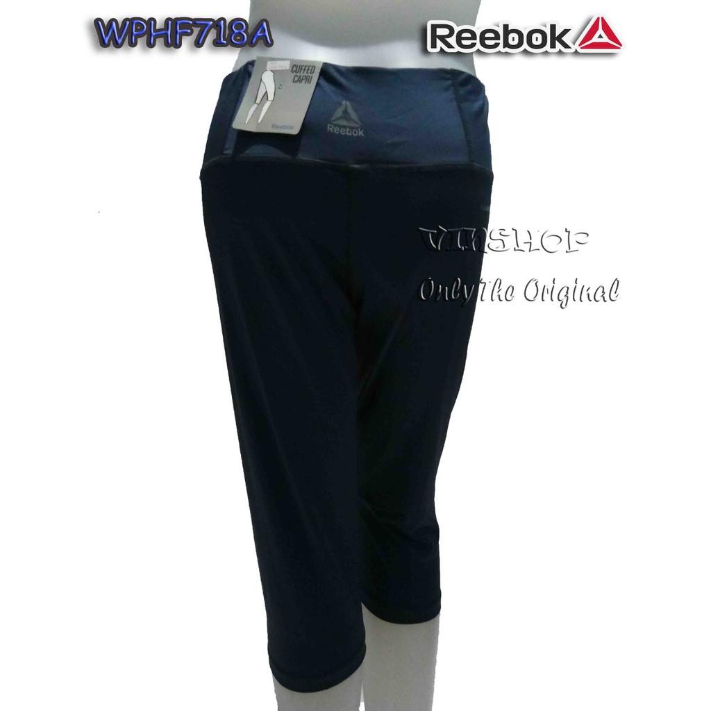 TERLARIS CELANA REEBOK LEGGING. REEBOK WOMEN CAPRI. SMOKY INDIGO. ORIGINAL. REEWPHF718A