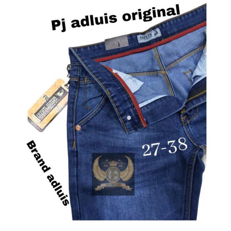 Celana Panjang Lepis Denim Jeans Standar Reguler Fit Merk Adhugo / AdLuis Original Premium Distro Celana Panjang Cowo Dewasa Laki Jeans Lepis Denim Adhugo Model Lions Standar Jumbo