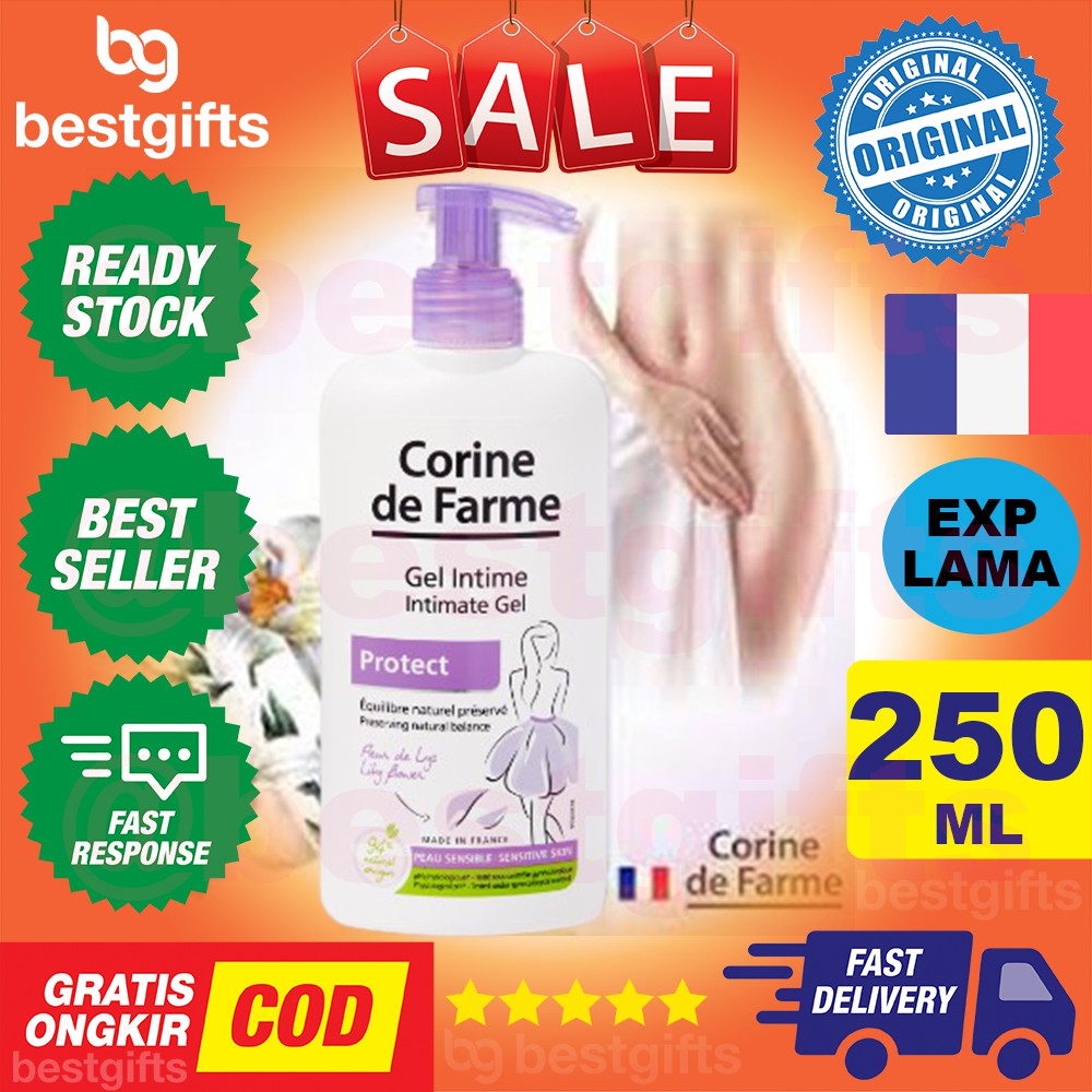 CORINE DE FARME INTIMATE GEL PROTECT SABUN PEMBERSIH DAERAH INTIM WANITA GEL GATAL NON PARFUM 250 ML