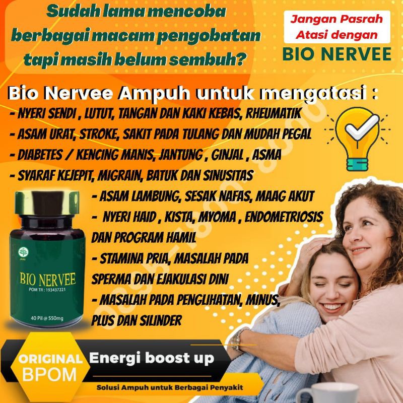 PROMO !!! BIO NERVEE ORIGINAL BPOM BIO NERVE INDONESIA ASLI OBAT HERBAL ALAMI SEGALA PENYAKIT-2
