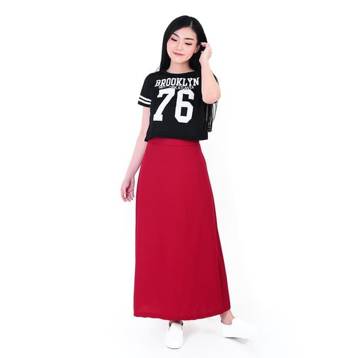 Grosir Rok Midi A Line Wanita Dewasa Model Terbaru Jfashion Roro Hitam