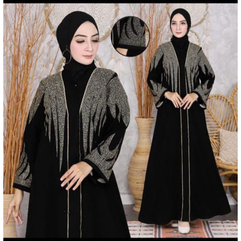 Abaya Gamis Syari Fashion Muslim Bordir Jalabiya Mesir Arabian