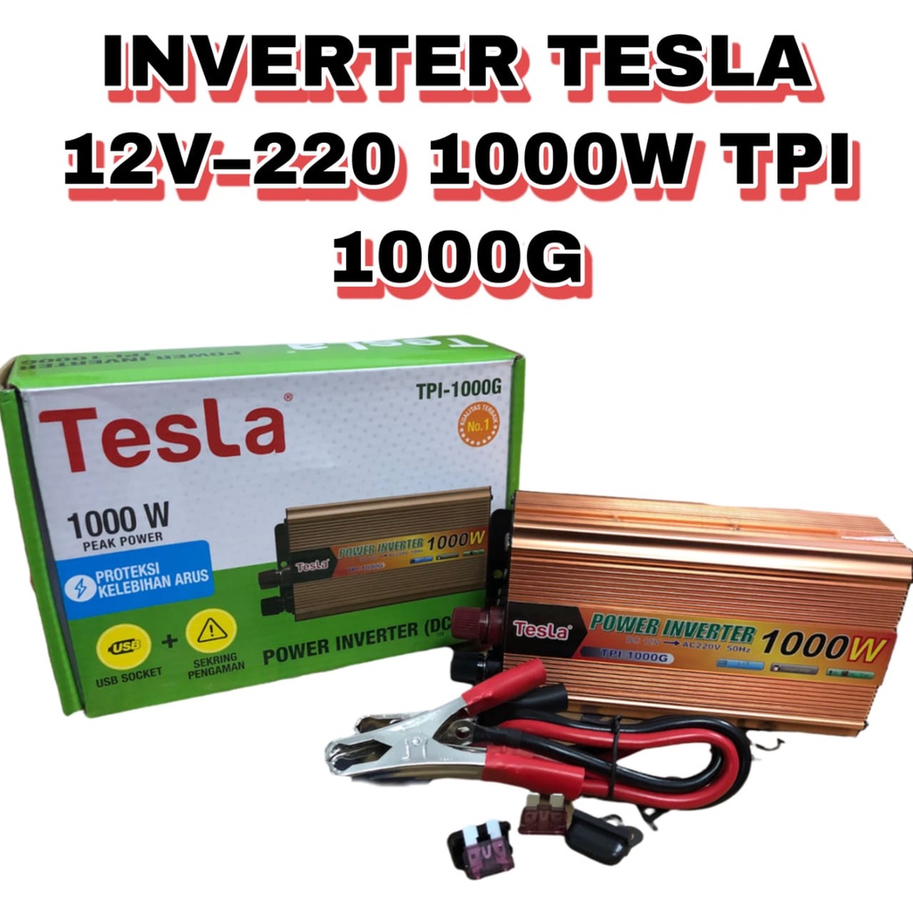 Jual POWER INVERTER TESLA 12V220V 1000W TPI 1000G Shopee Indonesia