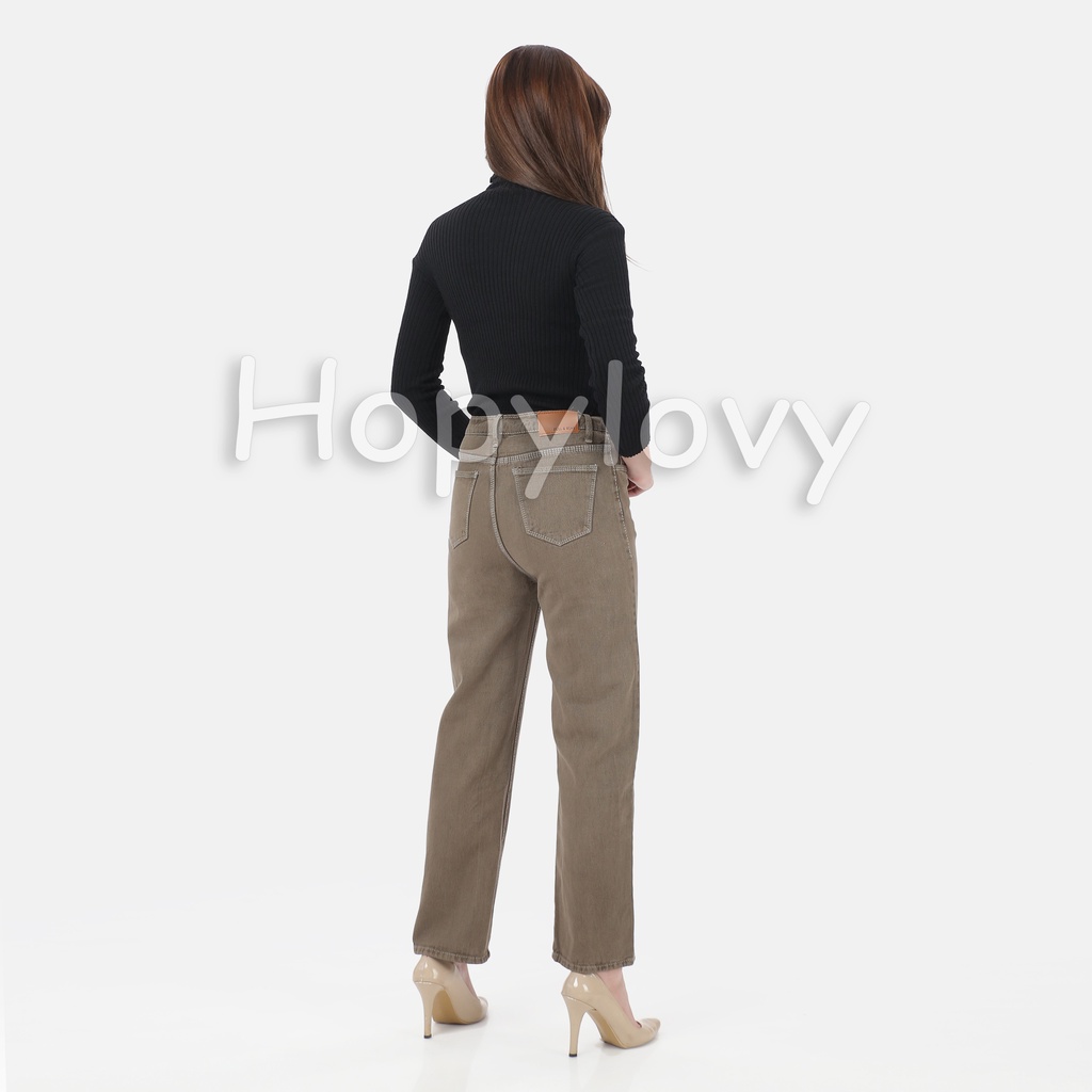 HOPYLOVY - Celana Panjang Highwaist Kulot Jeans Wanita Panjang HW Librani