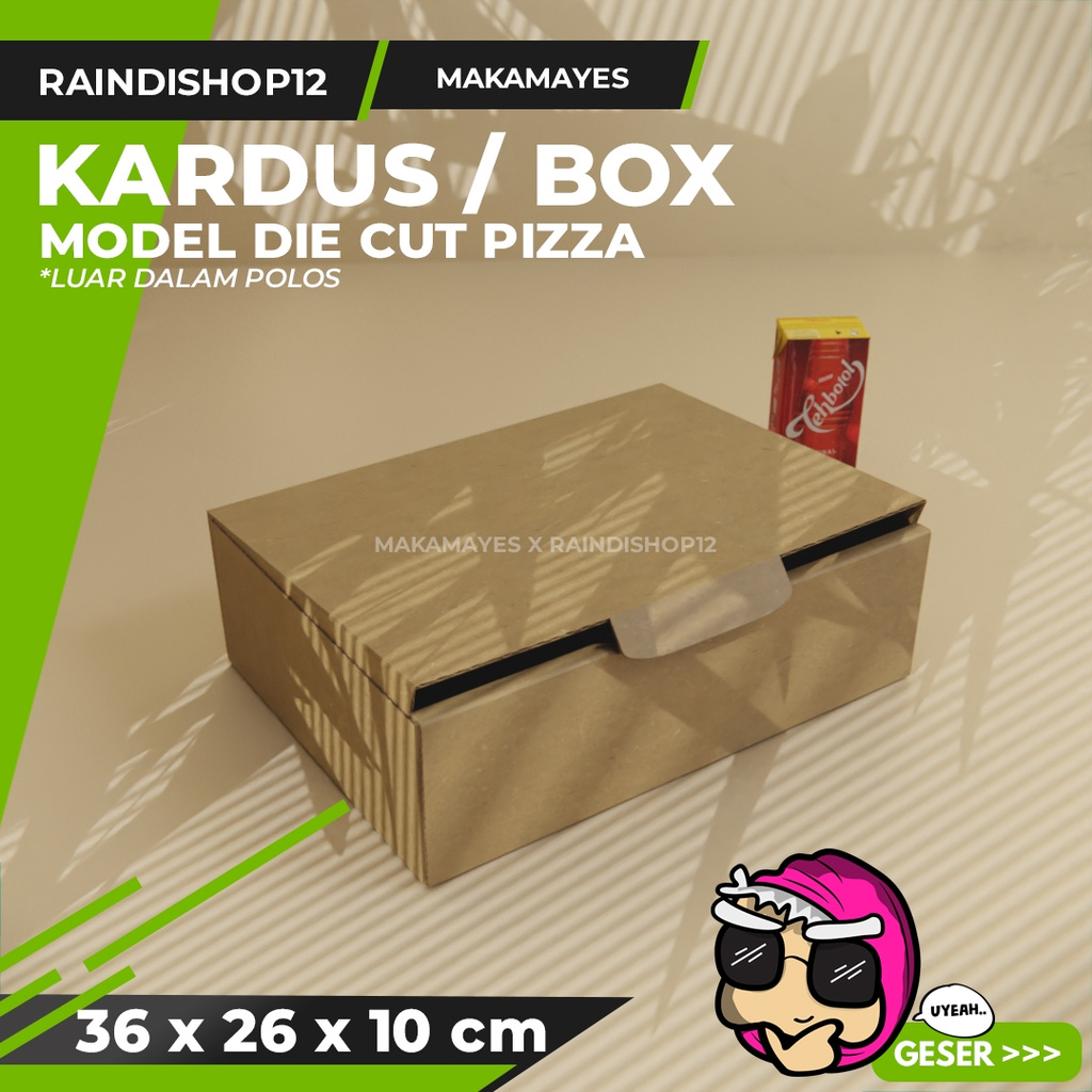 

(MIN 5 PCS) BOX 36 X 26 X 10 CM KARDUS DIE CUT PIZZA KEMASAN PACKAGING KADO