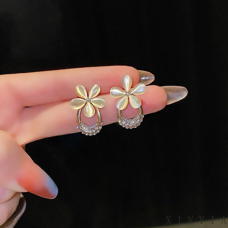 Anting Stud Opal Bentuk Nanas Untuk Wanita