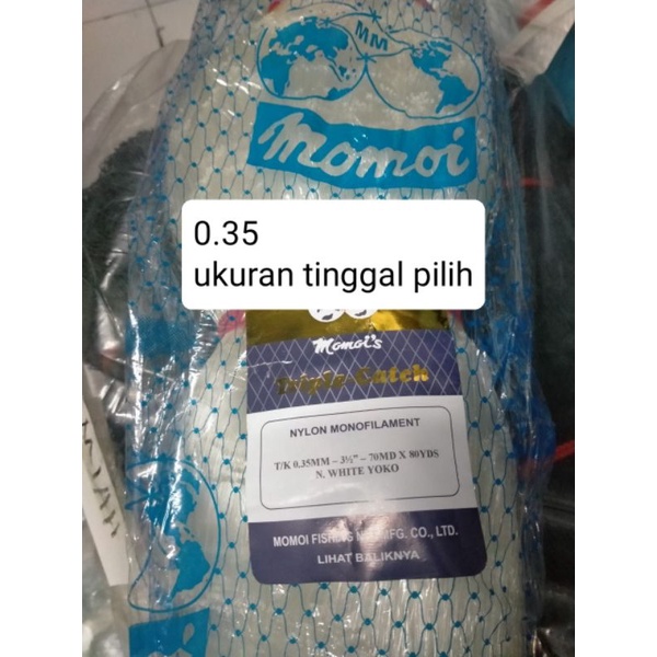 Jaring ikan momoi 0.35 UKURAN MILIH pukat momoi jaring momoi jaring ikan senar jaring ikan murah jaring nelayan