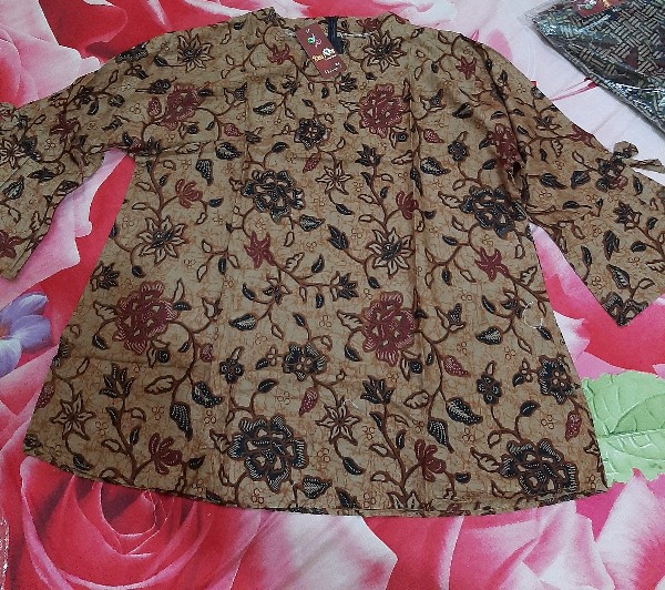 Atasan Batik Wanita Dolby Dolbi Dobby Doby Tenun Sutra Tulis Halus Katun Atbm Baron ,sarombit