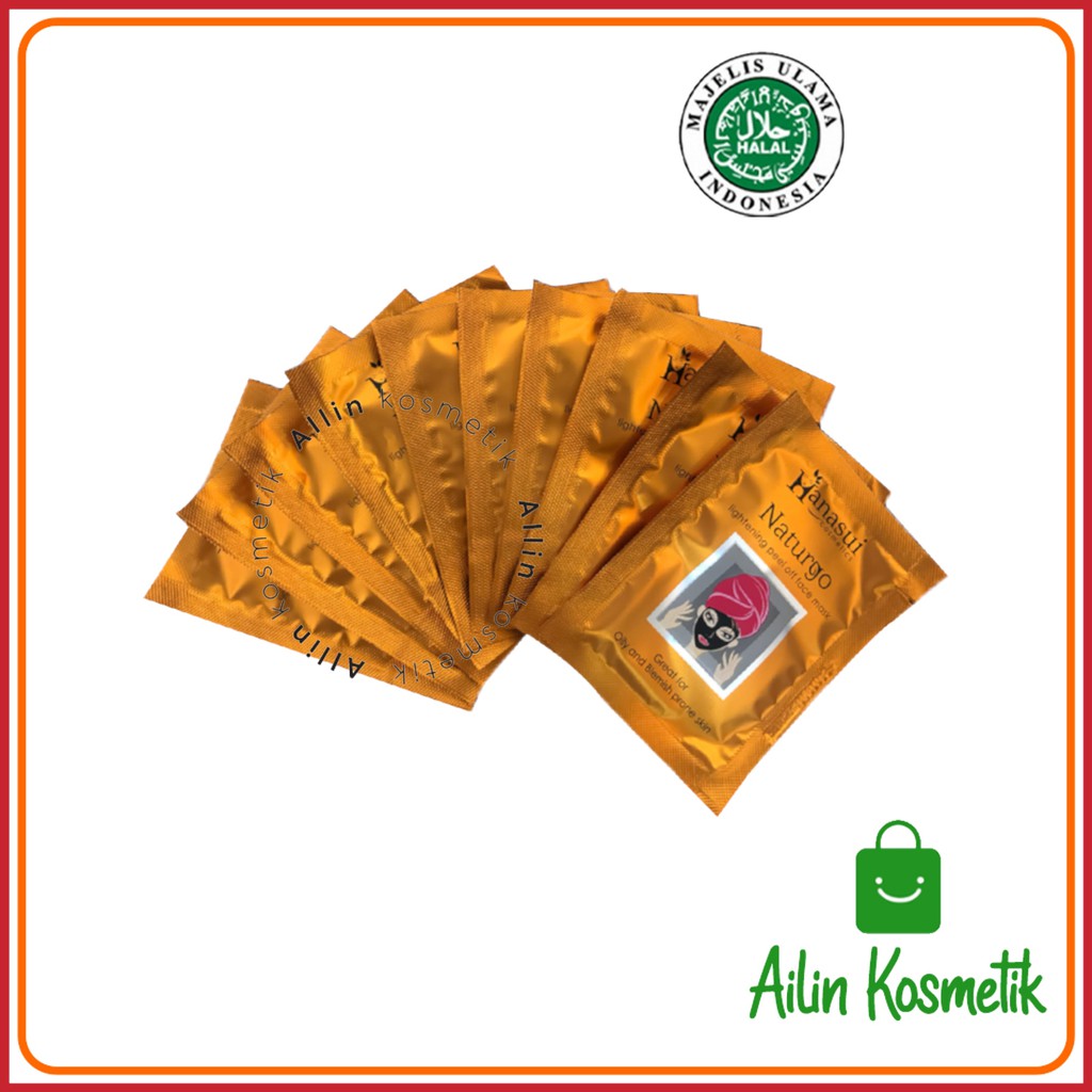 (SACHET) HANASUI Naturgo Black and Gold | Masker Peel Off Masker Wajah Maskaer Lumpur