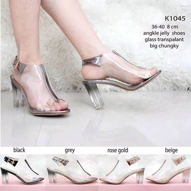 sepatu heels jelly